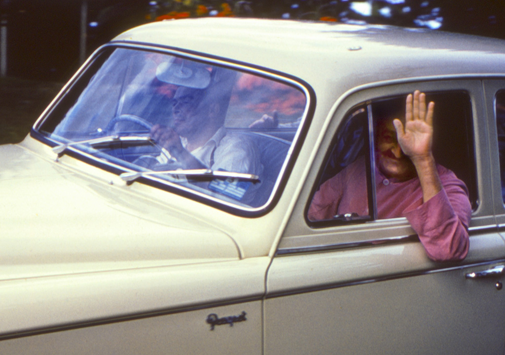 Meher Baba leaving Avatar's Abode, June 1958